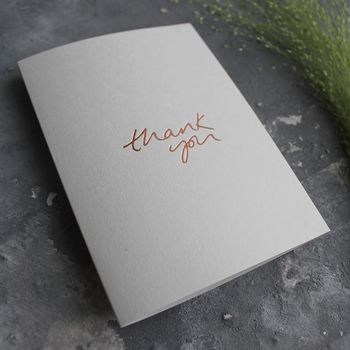 'Thank You' Rose Gold Foil Friendship Card, 8 of 8