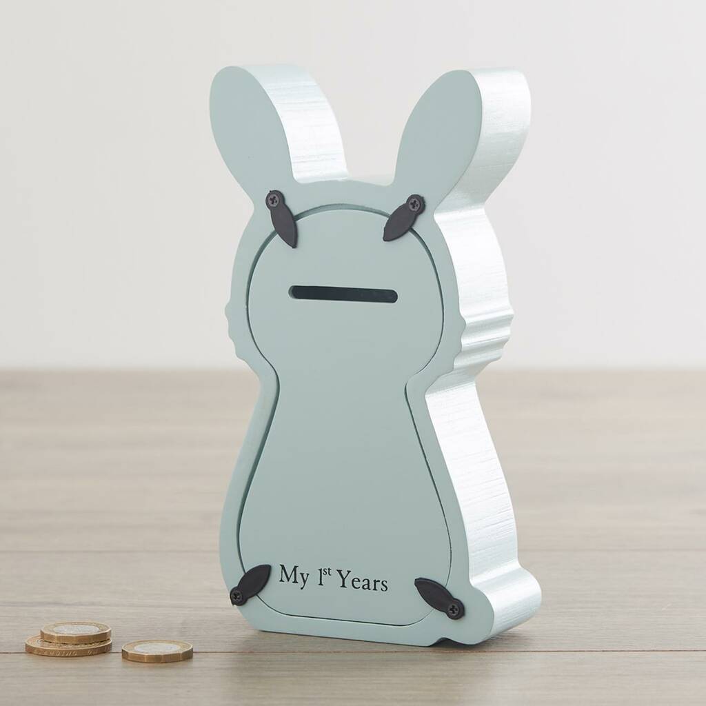 Personalised Bunny Money Box By My 1st Years