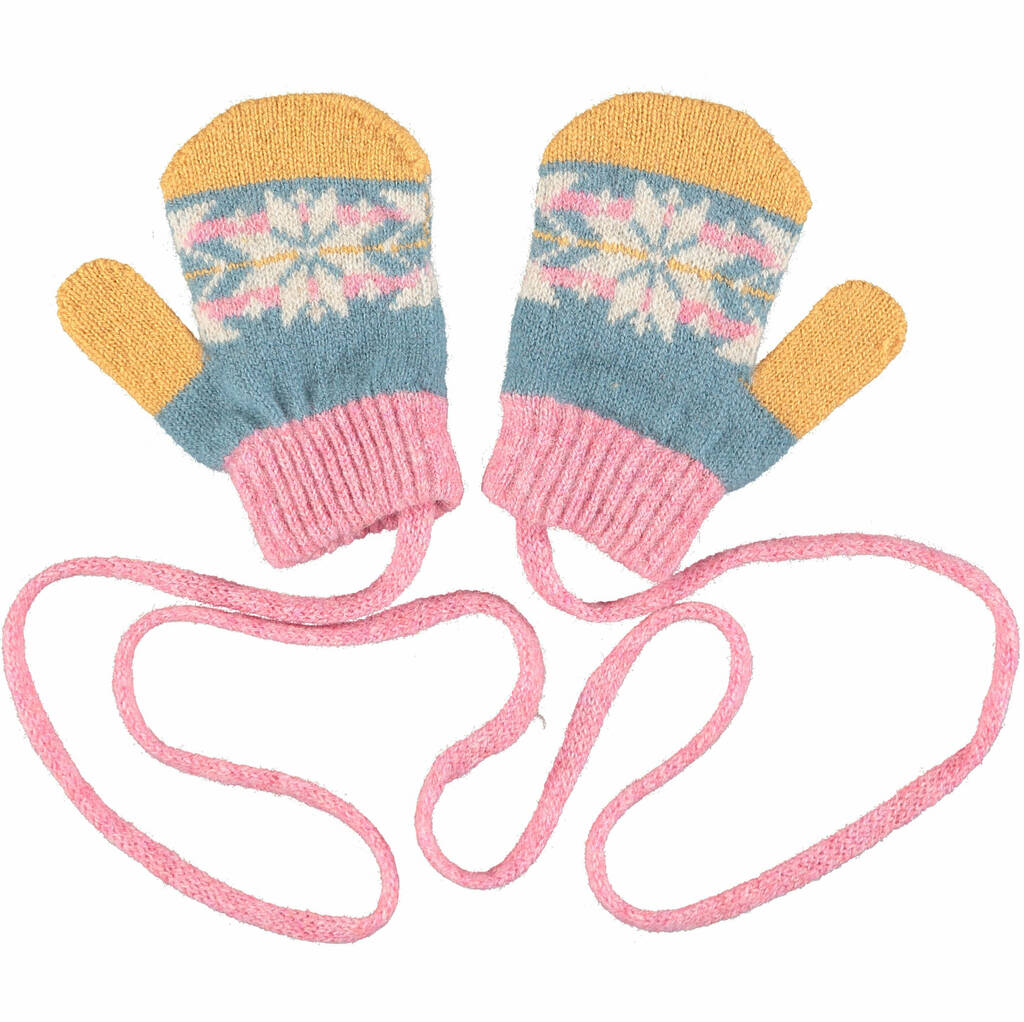 Kids Merino Mittens On A String By Catherine Tough
