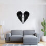 Angel Wings Sculpted Art: Feathered Wall Accent Decor, thumbnail 1 of 9