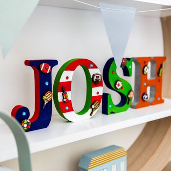 Personalised Paint Your Own Sport Wooden Name, 9 of 9
