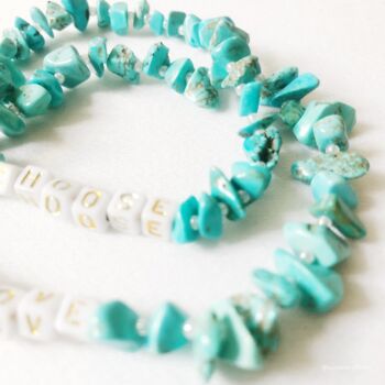 Turquoise Crystal Bracelet Set, 2 of 2