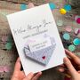 Personalised Map Anniversary Origami Heart Card For Husband, Wife Or Partner, Wedding Venue Location, thumbnail 3 of 5