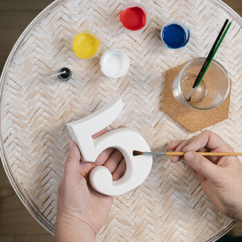 Paint Your Own Ceramic Number Kit, 5 of 10