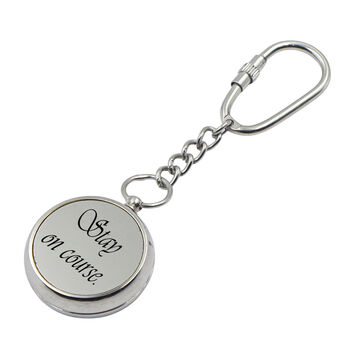 Personalised Silver Colour Compass Keyring, 7 of 12