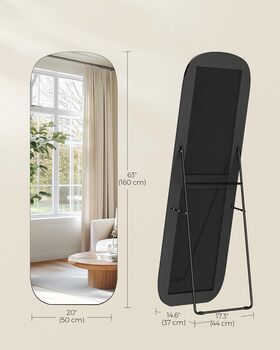 Rounded Full Body Mirror Standing Frame, 2 of 7