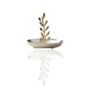 Handmade Silver Serving Dish With Gold Olive Branch Detail, thumbnail 2 of 2