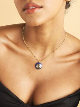 Melange Blue Lapis Necklace Bracelet Jewellery Set, 3 of 6