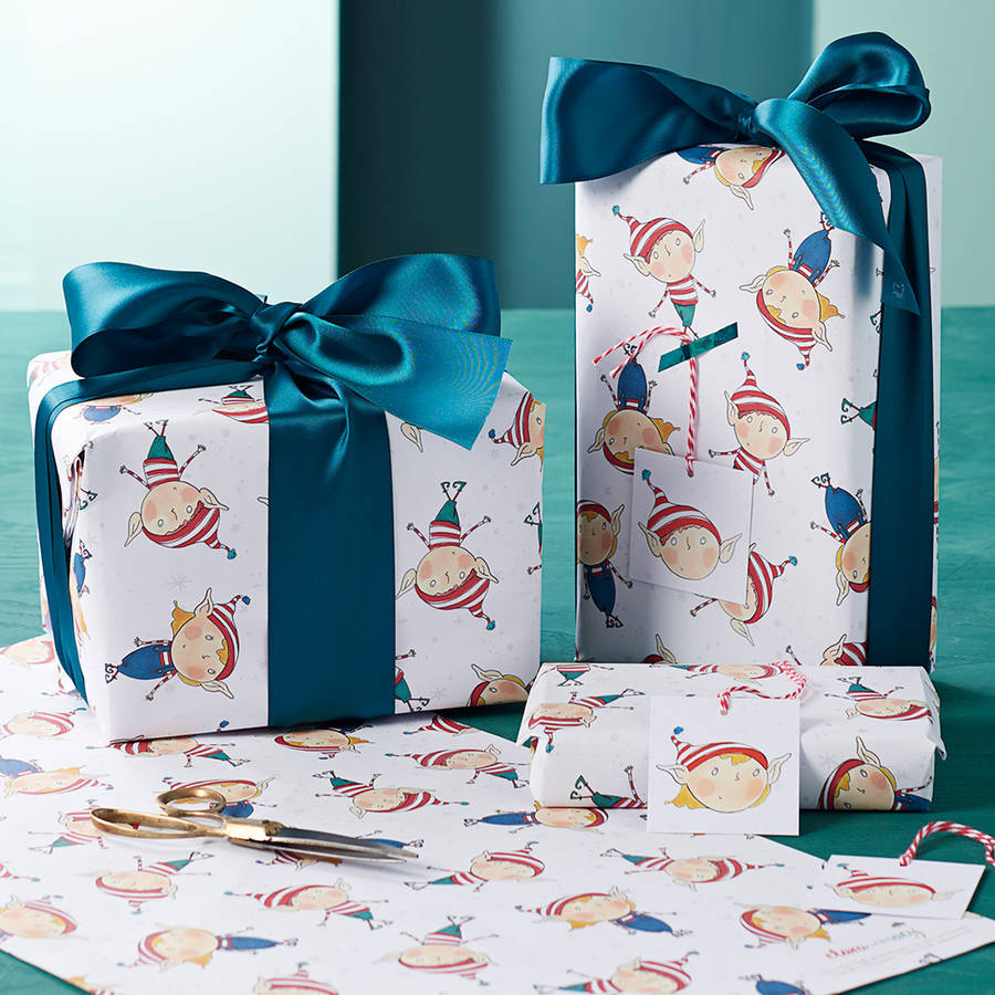 Elf Christmas Wrapping Paper