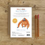 Orangutan Split Pin Puppet A5 Activity Greeting Card, thumbnail 2 of 4