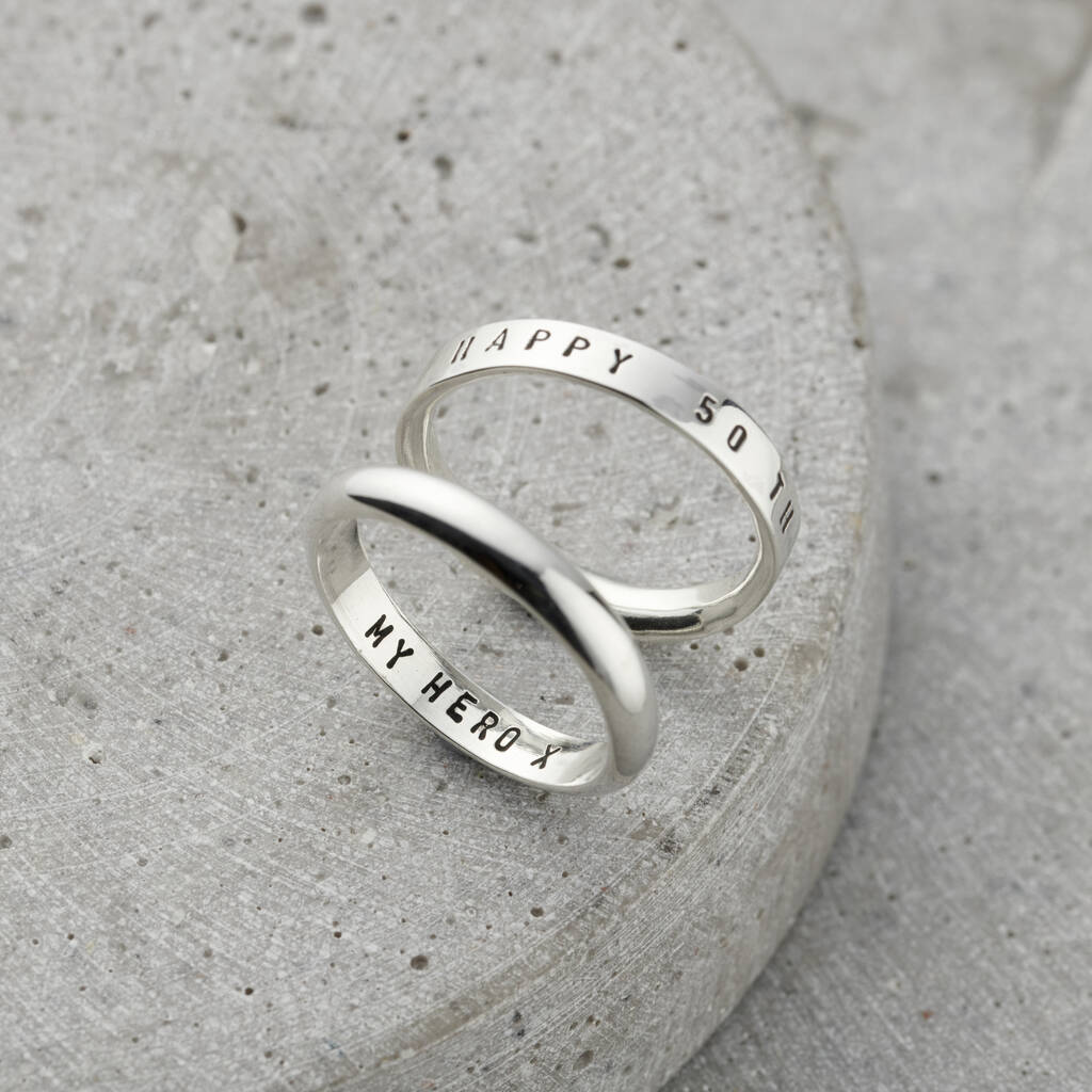 Personalised Men's Script Ring By Posh Totty Designs ...