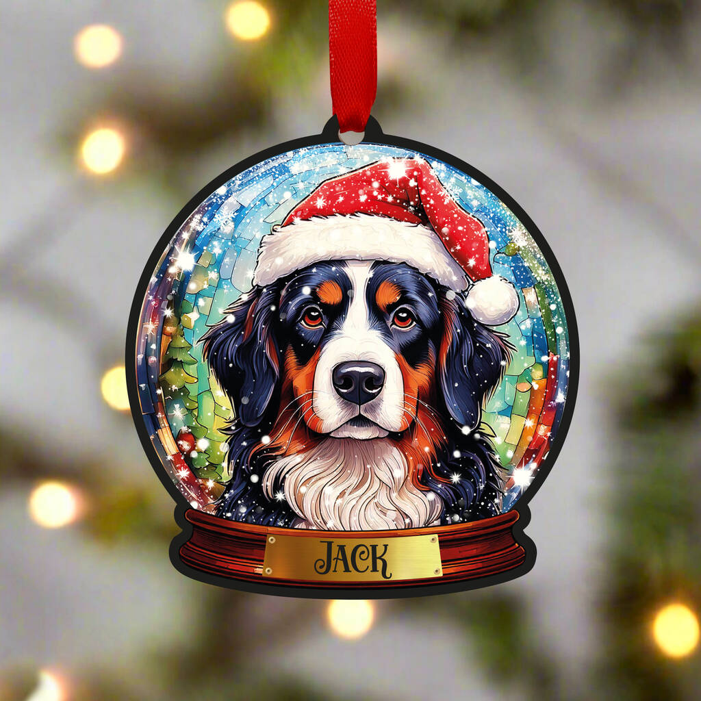 Bernese Mountain Dog Dog Tree Decoration, 1 of 2