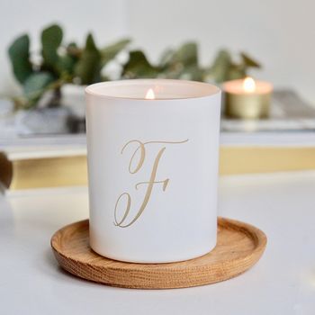 Calligraphy Initial Scented Candle, 3 of 6