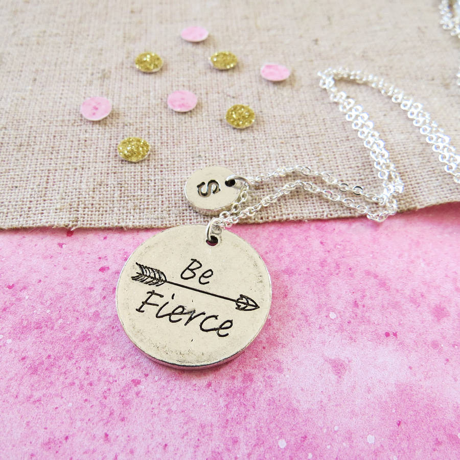 Personalised 'Be Fierce' Necklace, 1 of 4