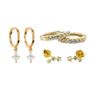 April Birthstone Diamond Earrings Gift Set For Her, thumbnail 3 of 8