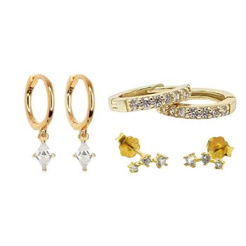 April Birthstone Diamond Earrings Gift Set For Her, 3 of 8