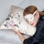 Silk Pillowcase Pink 100% Pure Soft Mulberry Silk Floral Luxury Hair Care Standard Double 50x75cm, thumbnail 2 of 7