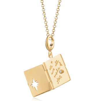 Celestial Locket Necklace, Sterling Silver Or Gold Plated, 10 of 11