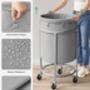 Rolling Laundry Basket With Steel Frame Trolley, thumbnail 5 of 7