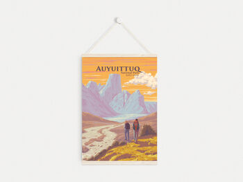 Auyuittuq National Park Canada Travel Poster Art Print, 6 of 8