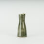 Handmade Stoneware Dark Green Bud Vase For Flowers, thumbnail 1 of 4