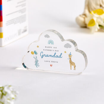 Personalised Grandad First Father’s Day Cloud Plaque, 2 of 5