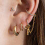 Triple Crystal Mini Flat Back Earring, thumbnail 1 of 5
