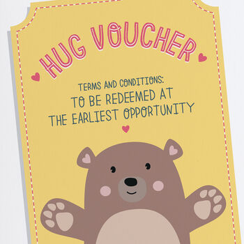 Missing You 'Hug Voucher' Card, 2 of 2