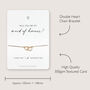 Will You Be My Bridesmaid Cute Heart Bridal Proposal Bracelet, thumbnail 6 of 6