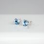 'Something Blue' Aquamarine Wedding Stud Earrings, thumbnail 2 of 11