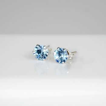 'Something Blue' Aquamarine Wedding Stud Earrings, 2 of 11