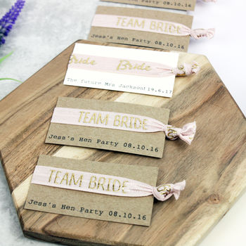 Hen Party Favour Team Bride Hair Ties, 2 of 4