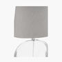 Clear Glass And Grey Shade Table Lamp, thumbnail 5 of 10