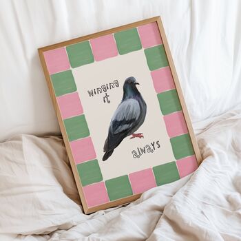 Winging It Pigeon Print, 3 of 3