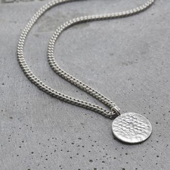 Personalised Men’s Molten Disc Necklace, 3 of 8