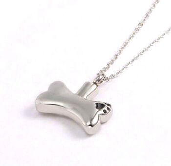 Personalised Bone Pet Urn, Ashes Necklace, 4 of 7
