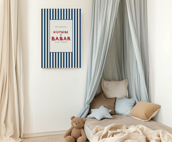 Babar The Elephant Book Cover Nursery Art Print, 2 of 3
