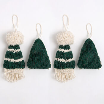 Oh Christmas Tree And Gonk Bauble Duo Knitting Kit, 6 of 7