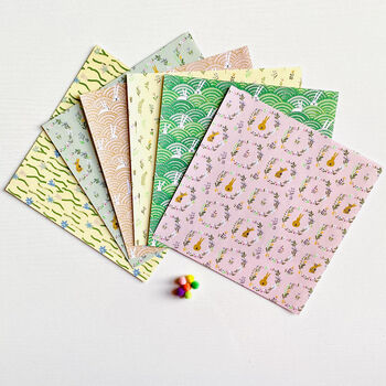Fold Your Own Origami Paper Easter Bunny Baskets, 10 of 12