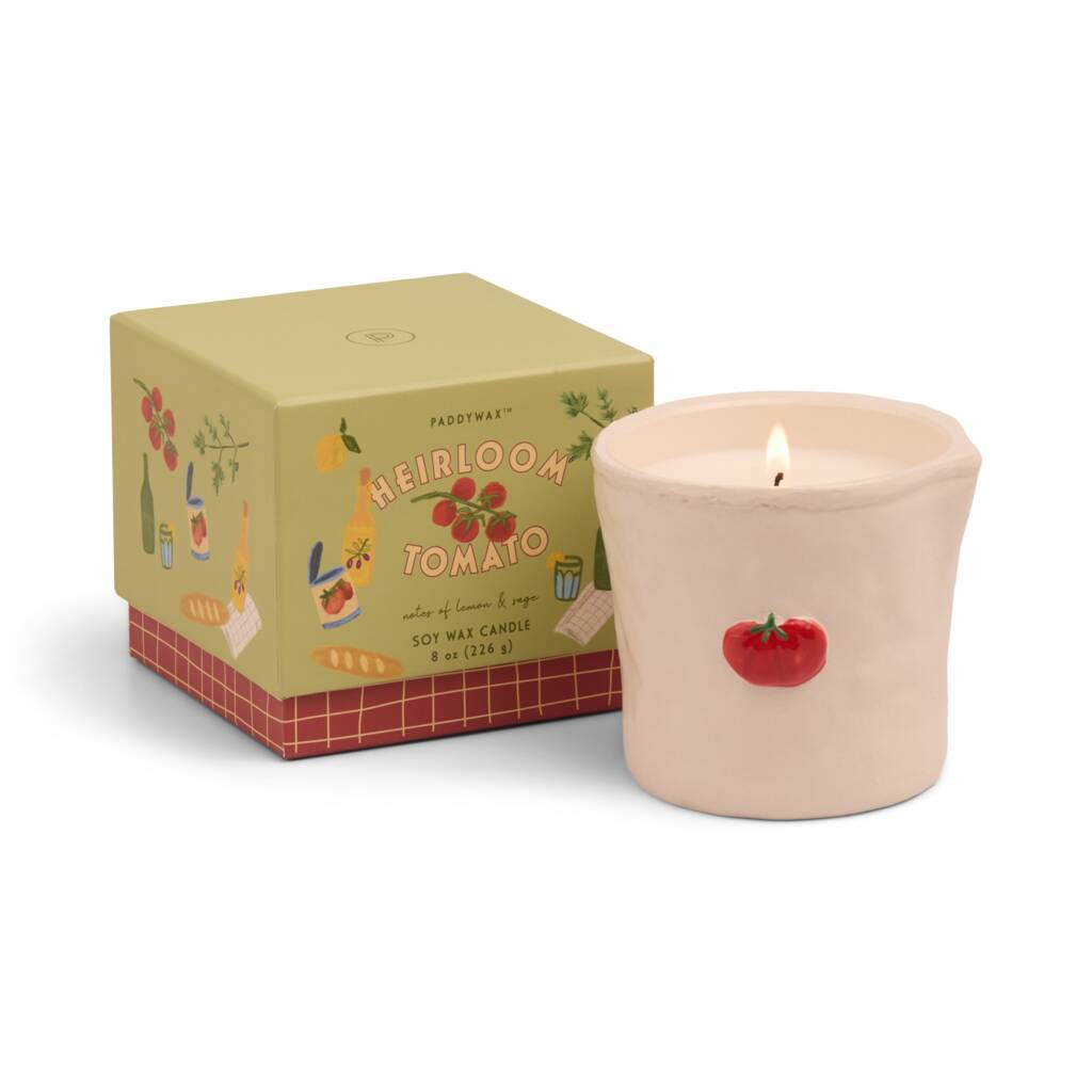 Bistro Tomato Embossed Ceramic Candle