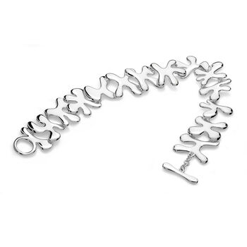 Solid Sterling Silver Splash Bracelet, 2 of 4