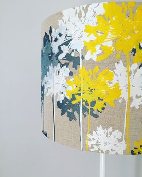 Layered Agapanthus Lampshade Greys And Mustard, 3 of 4