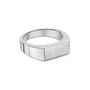 Slim Rectangular Signet Ring 925 Solid Silver, thumbnail 1 of 6