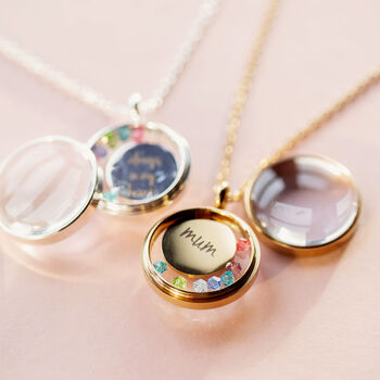 Create Your Own Personalised Family Birthstone Locket Necklace, 5 of 10