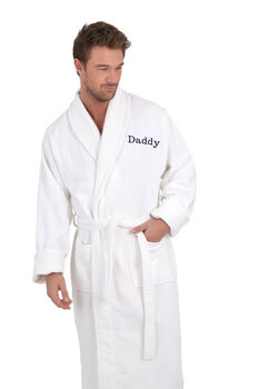 Personalised Embroidered Waffle Lined Dressing Gown, 6 of 11
