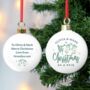 Personalised First Christmas As A Pair Bauble, thumbnail 2 of 2