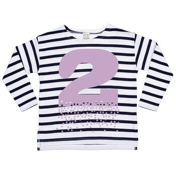 Age Number One To Nine Stripy Tshirt, 5 of 12