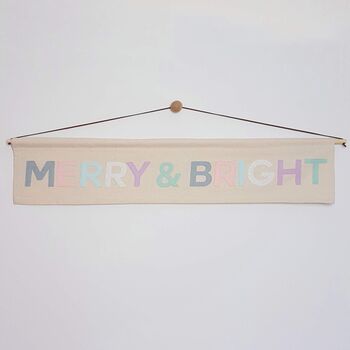 Merry And Bright Christmas Wall Or Tree Hanging, 11 of 12