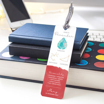 Personalised Birth Month Gemstone Bookmark, 12 of 12
