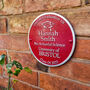 Personalised Round Graduation Heritage Aluminium Gift Plaque, thumbnail 1 of 4